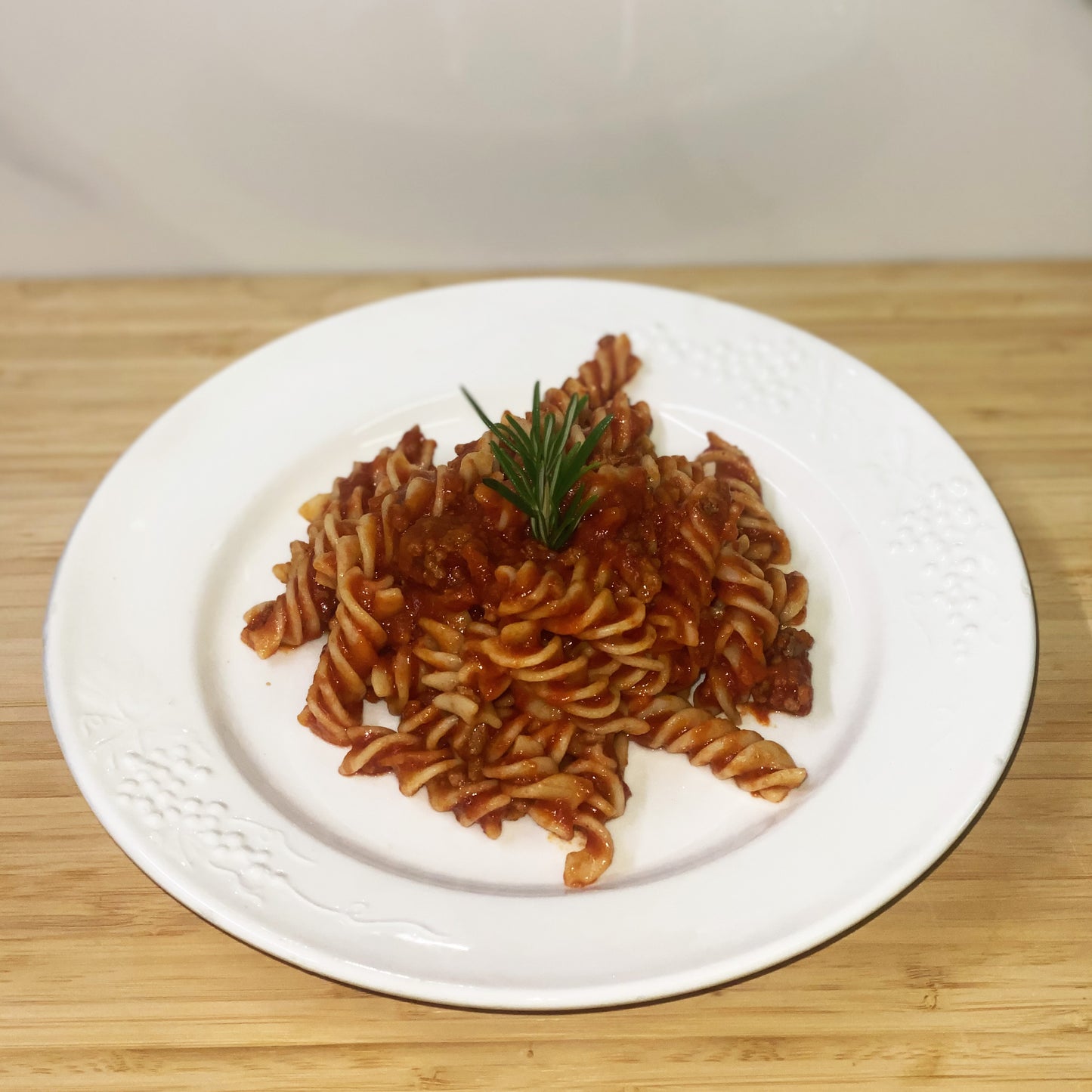 Pasta integrale fresca con ragù di manzo