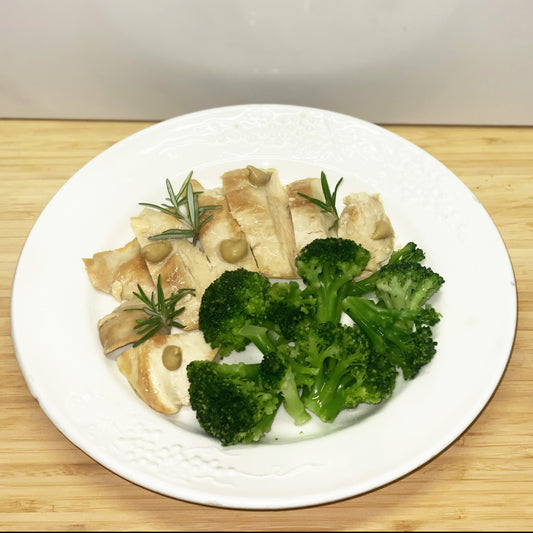 Tagliata di pollo con senape e broccoli